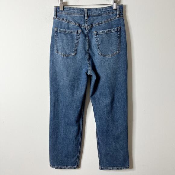 Wild Fable Women's High Rise Straight Distressed Jeans 6 Med Wash Stretch Denim - Picture 5 of 9